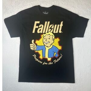 NWOT Fallout Vault Boy Prepare for the Future Graphic T-Shirt Black Large